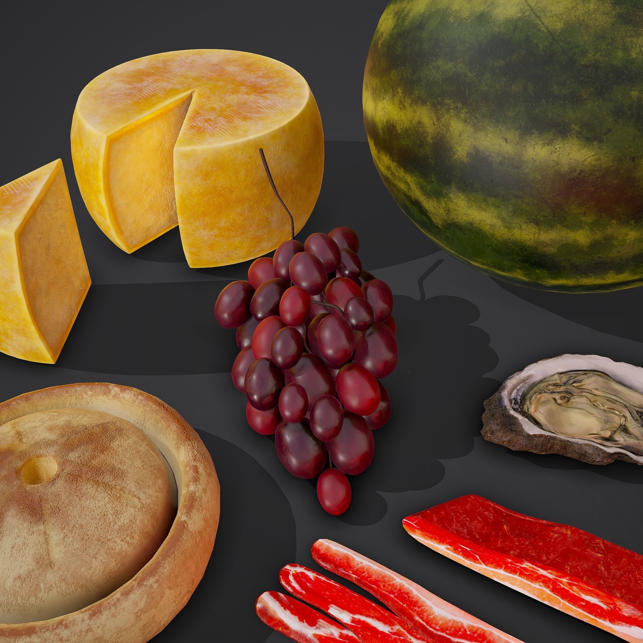 12 Medieval Food Props  3D Model Collection_52