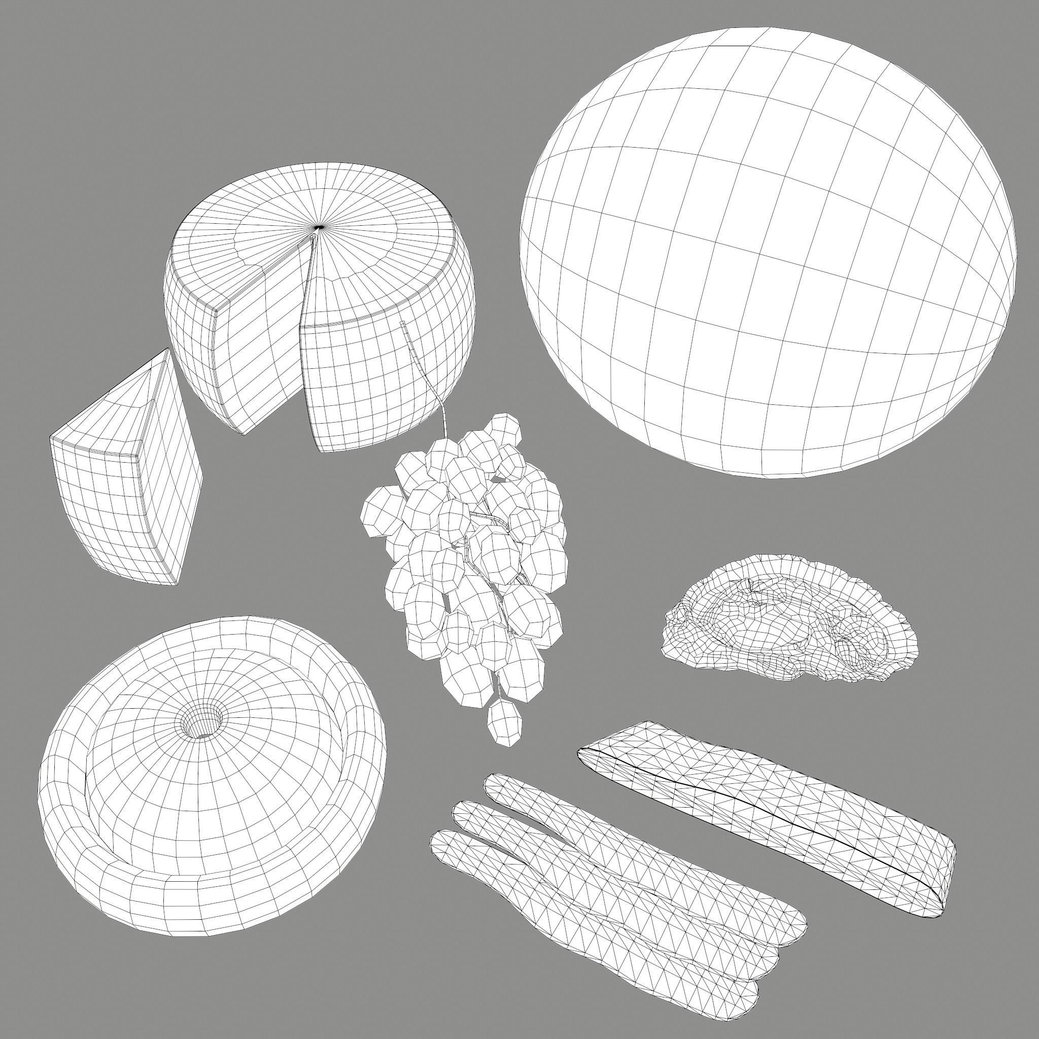 12 Medieval Food Props  3D Model Collection_72