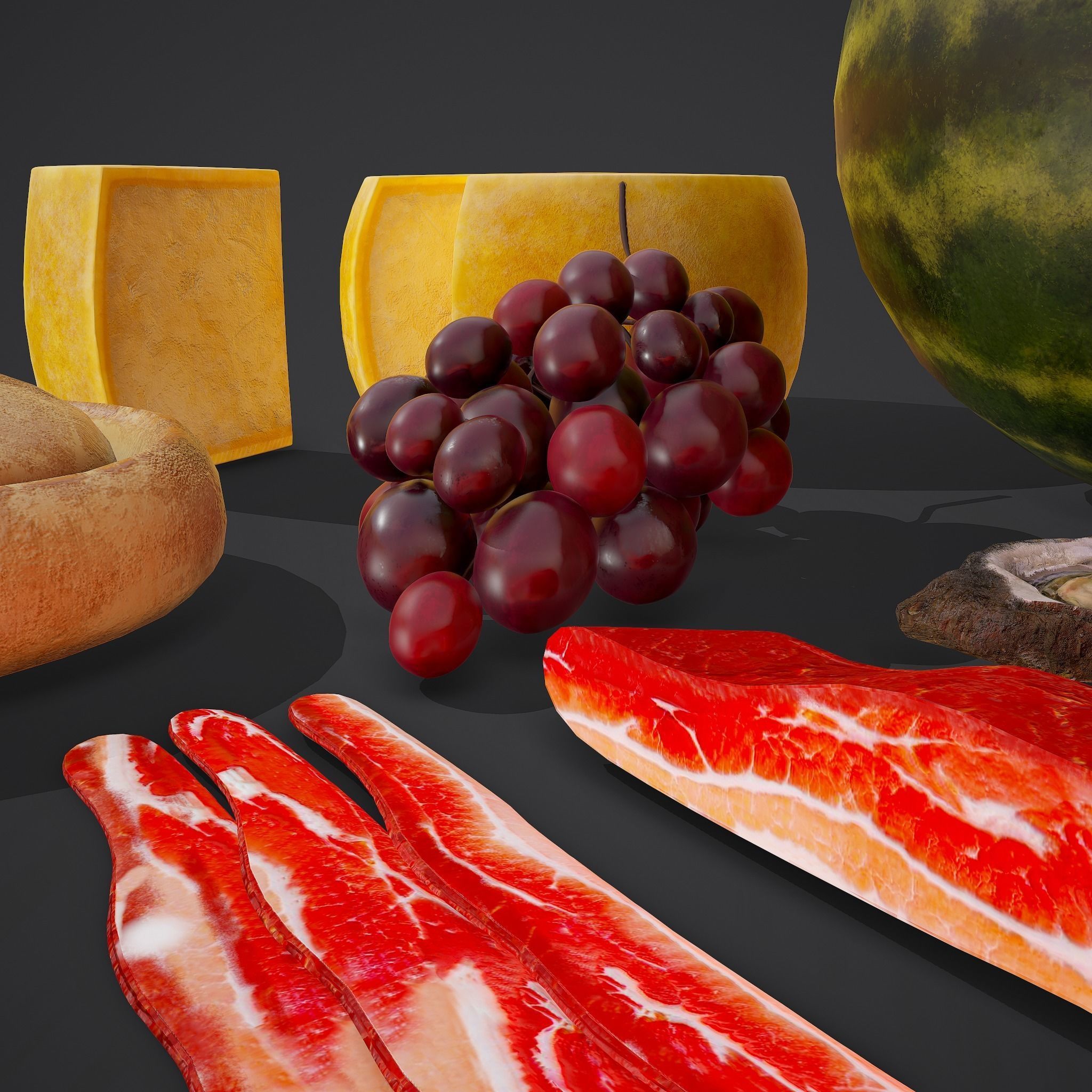 12 Medieval Food Props  3D Model Collection_48