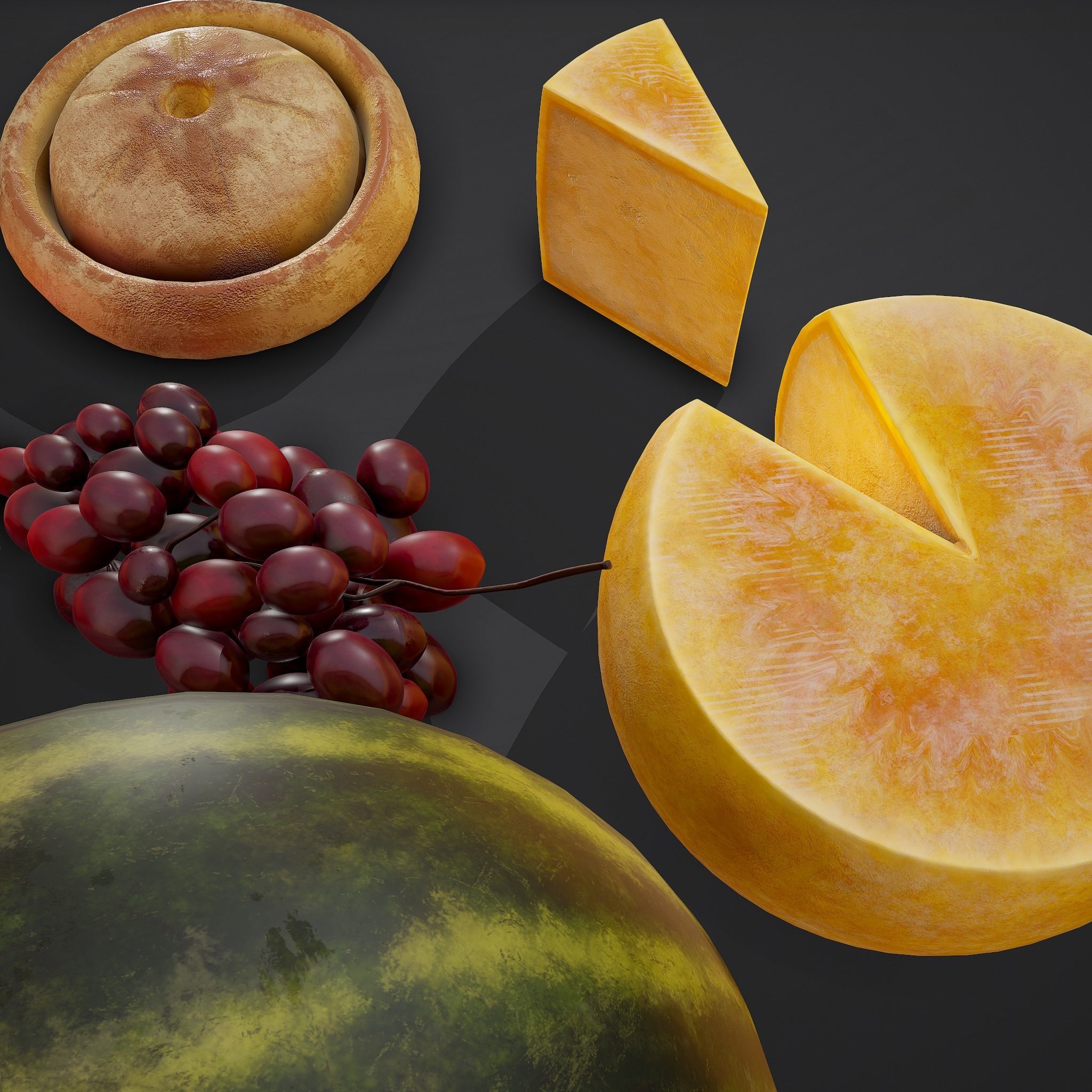 12 Medieval Food Props  3D Model Collection_49