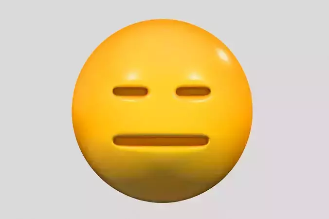 Emoji Expressionless Face 3D model