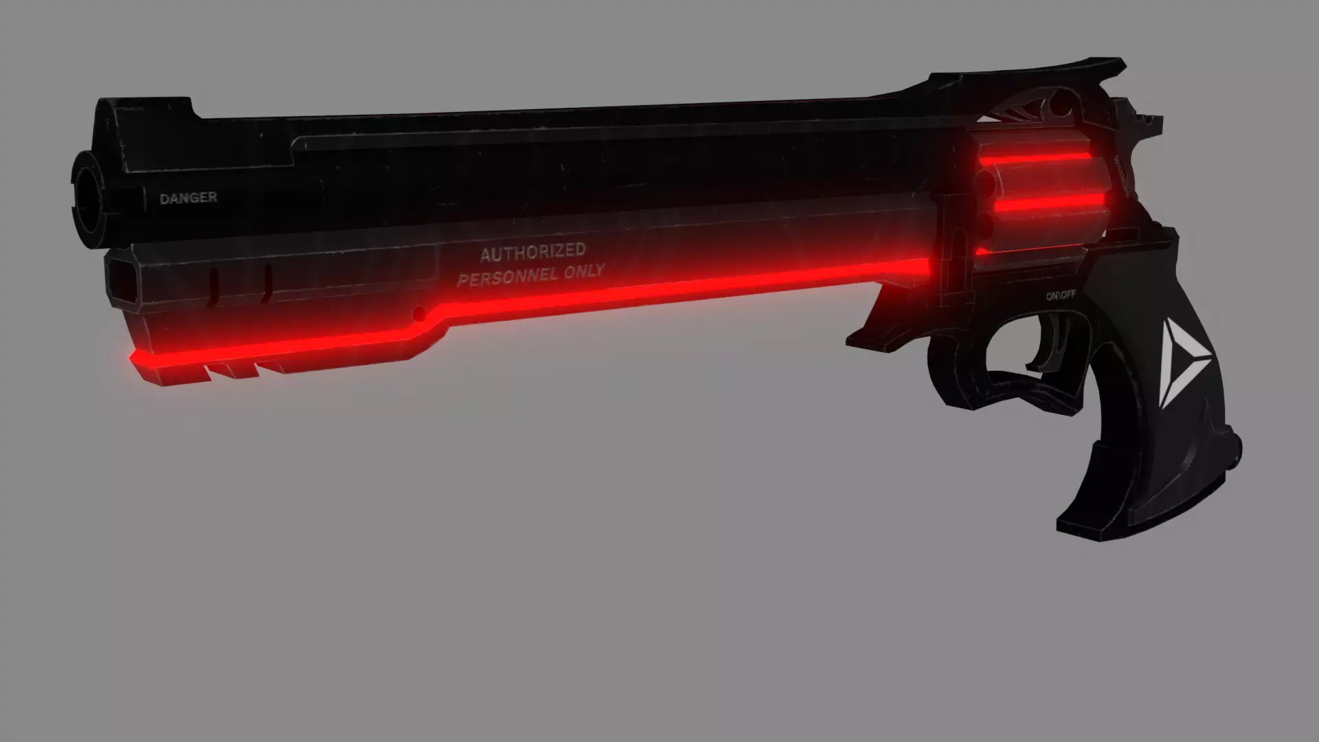 Sci-fi Pistol Magnum Weapon 3d Model Low-poly 3D model_0