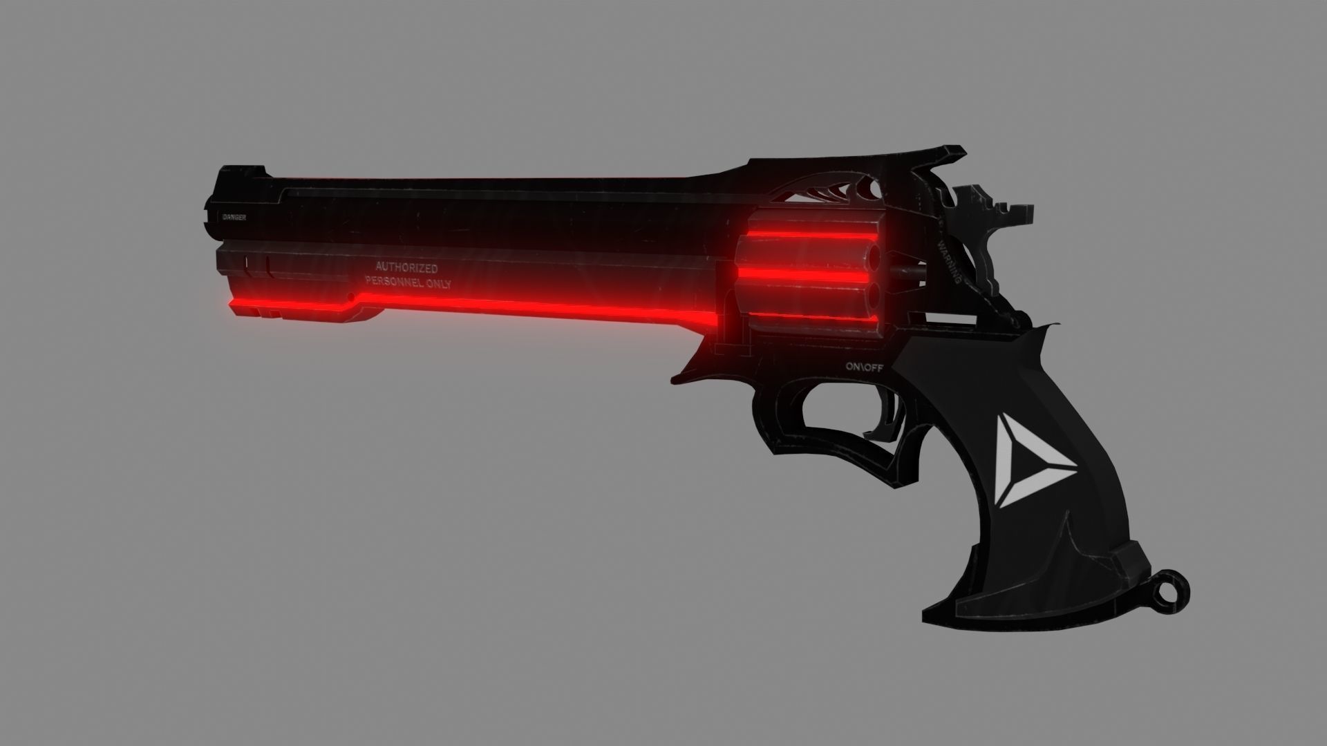 Sci-fi Pistol Magnum Weapon 3d Model Low-poly 3D model_8