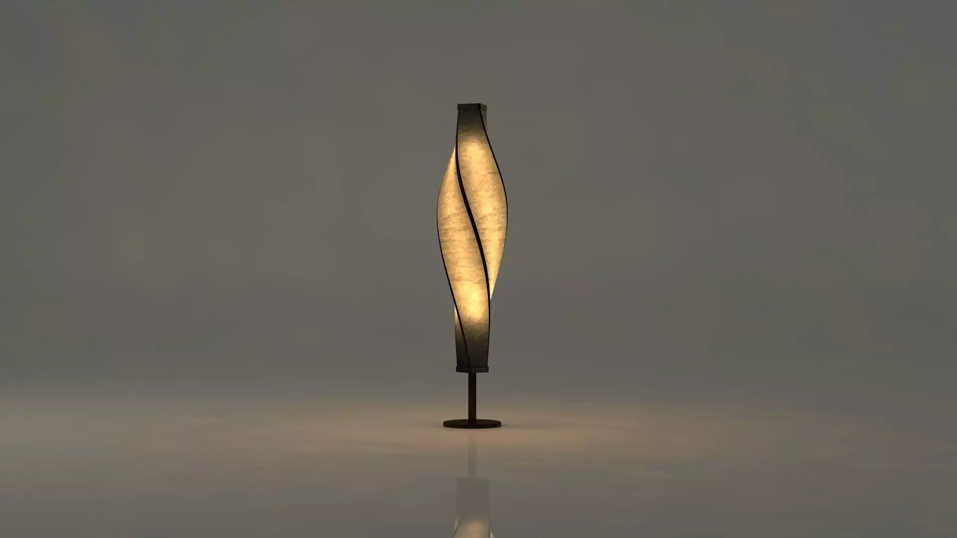 Paper Twist Lamp 3D model_0