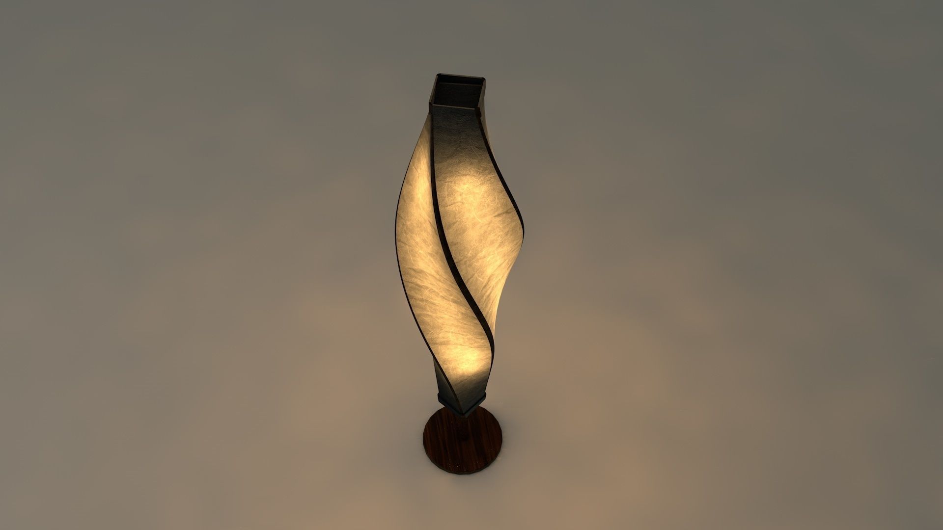 Paper Twist Lamp 3D model_3