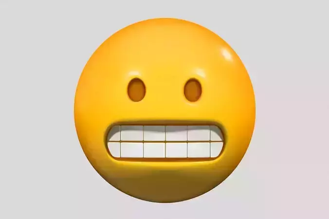 Emoji Beaming Face with Smiling Eyes 3D model