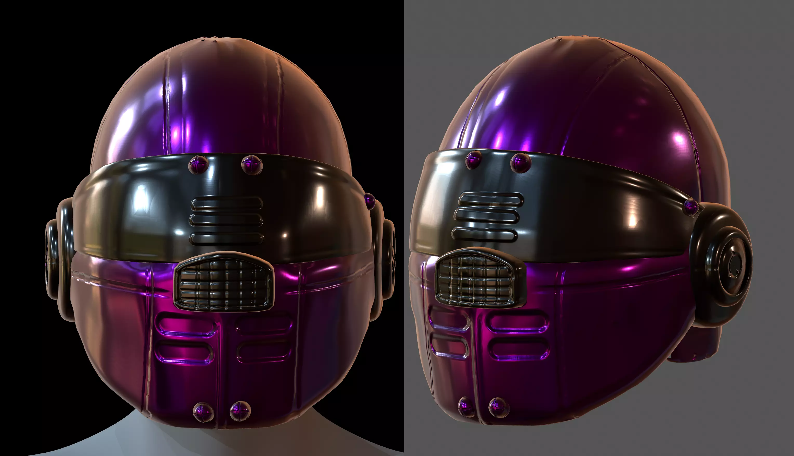 Helmet plastic mask protection 3D model Low-poly 3D model_0