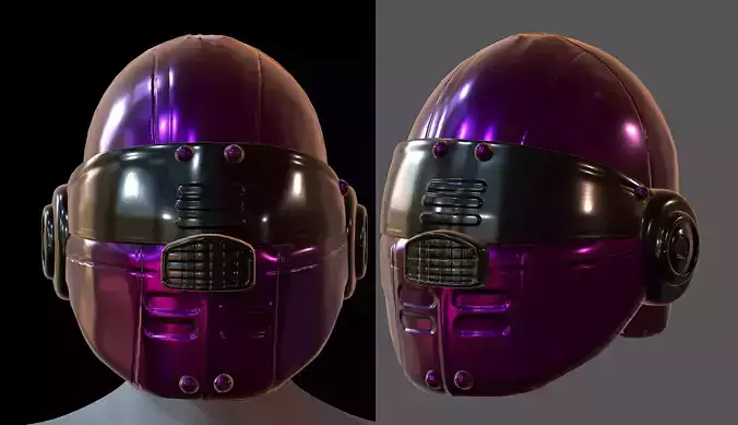 Helmet plastic mask protection  3D model