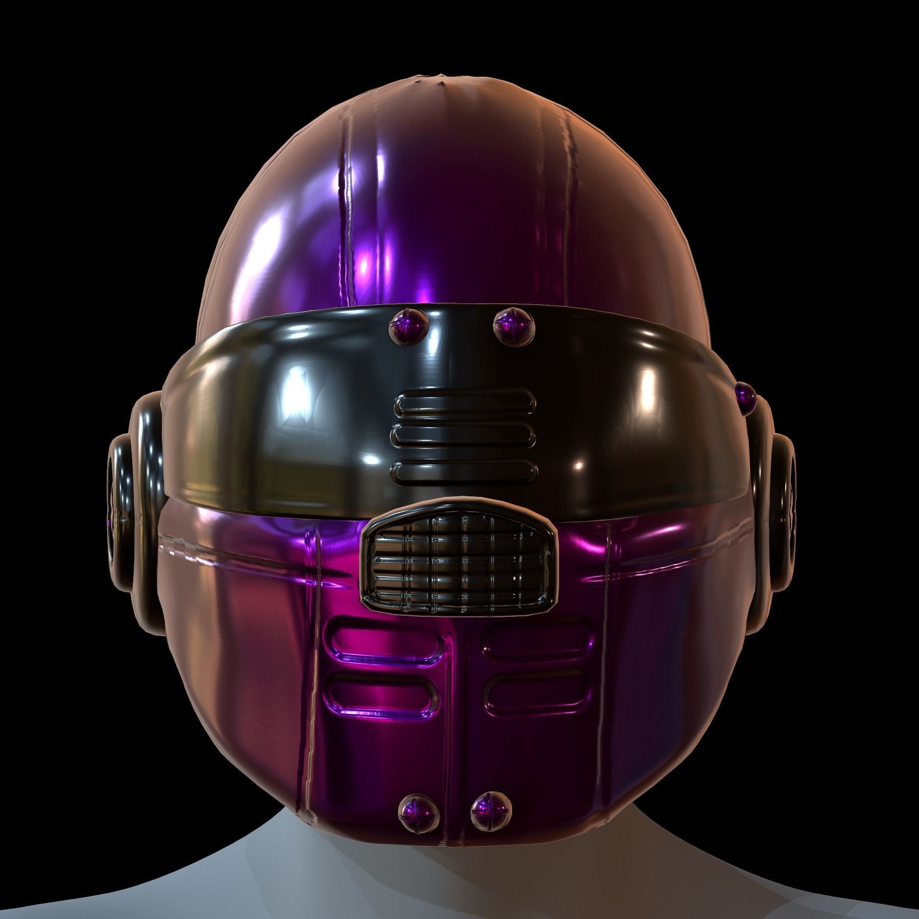 Helmet plastic mask protection 3D model Low-poly 3D model_1