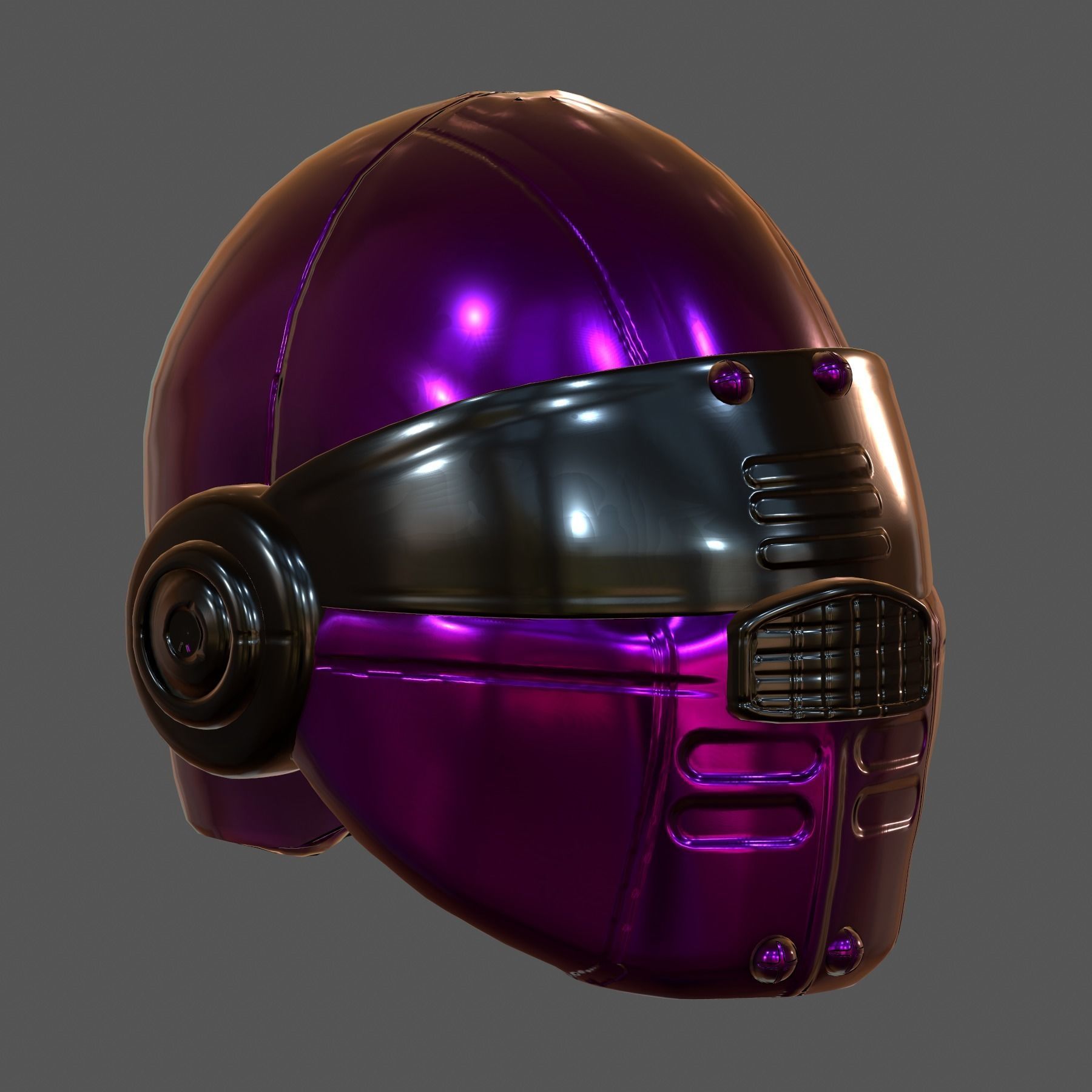 Helmet plastic mask protection 3D model Low-poly 3D model_4