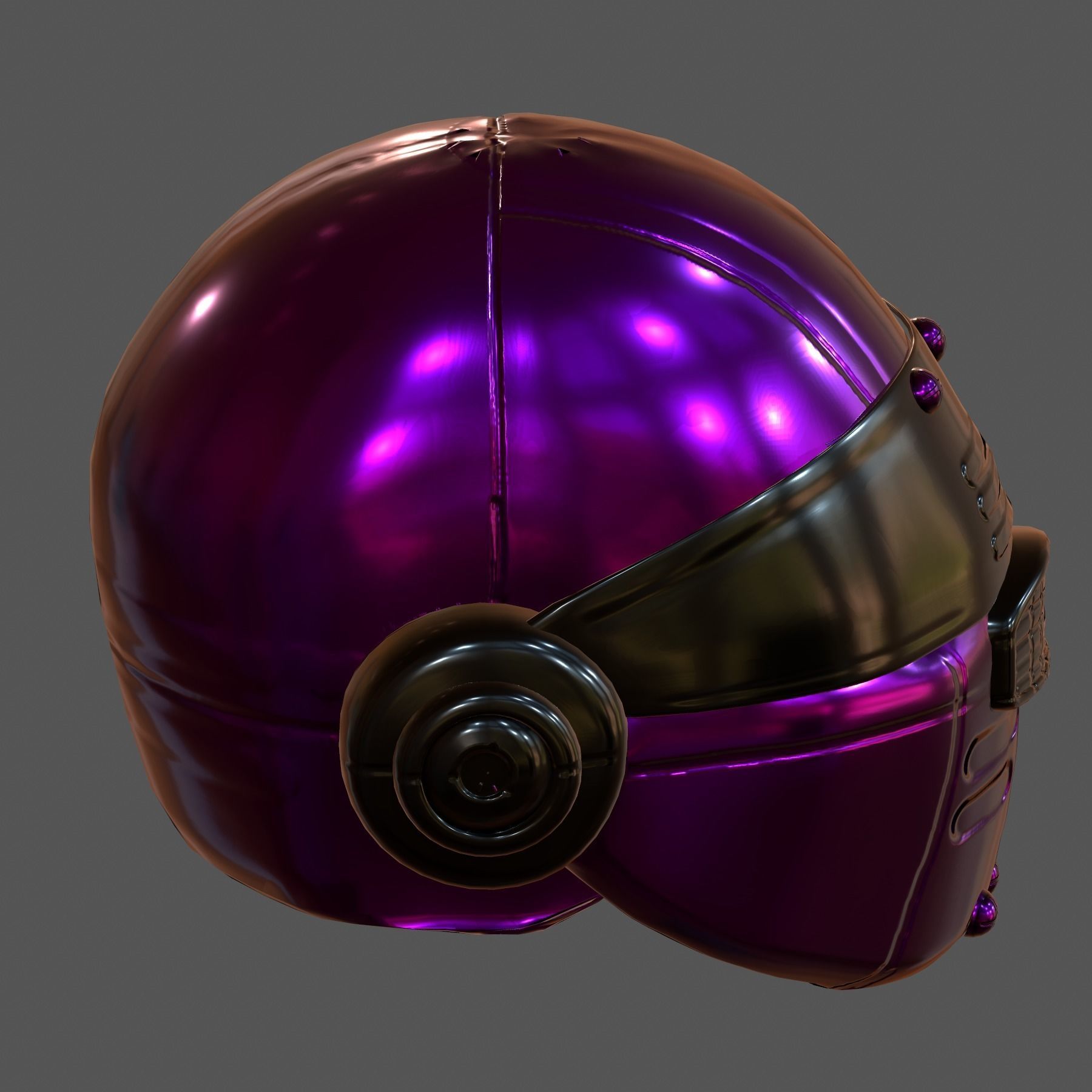 Helmet plastic mask protection 3D model Low-poly 3D model_5