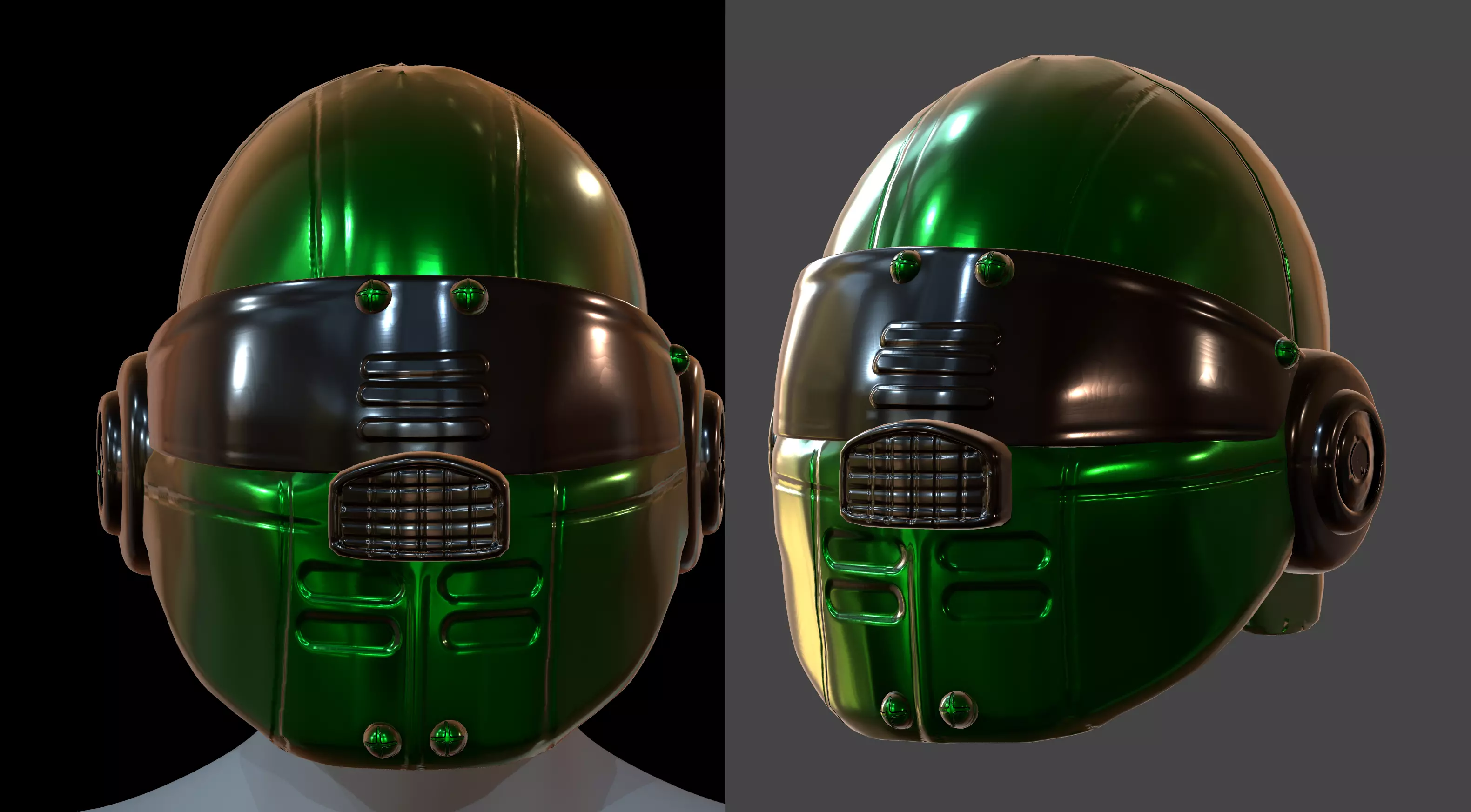 Helmet plastic ball shaped Low-poly 3D model Low-poly 3D model_0