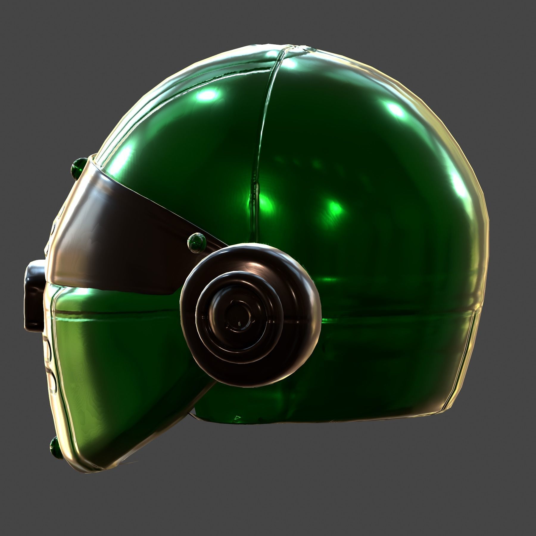 Helmet plastic ball shaped Low-poly 3D model Low-poly 3D model_5
