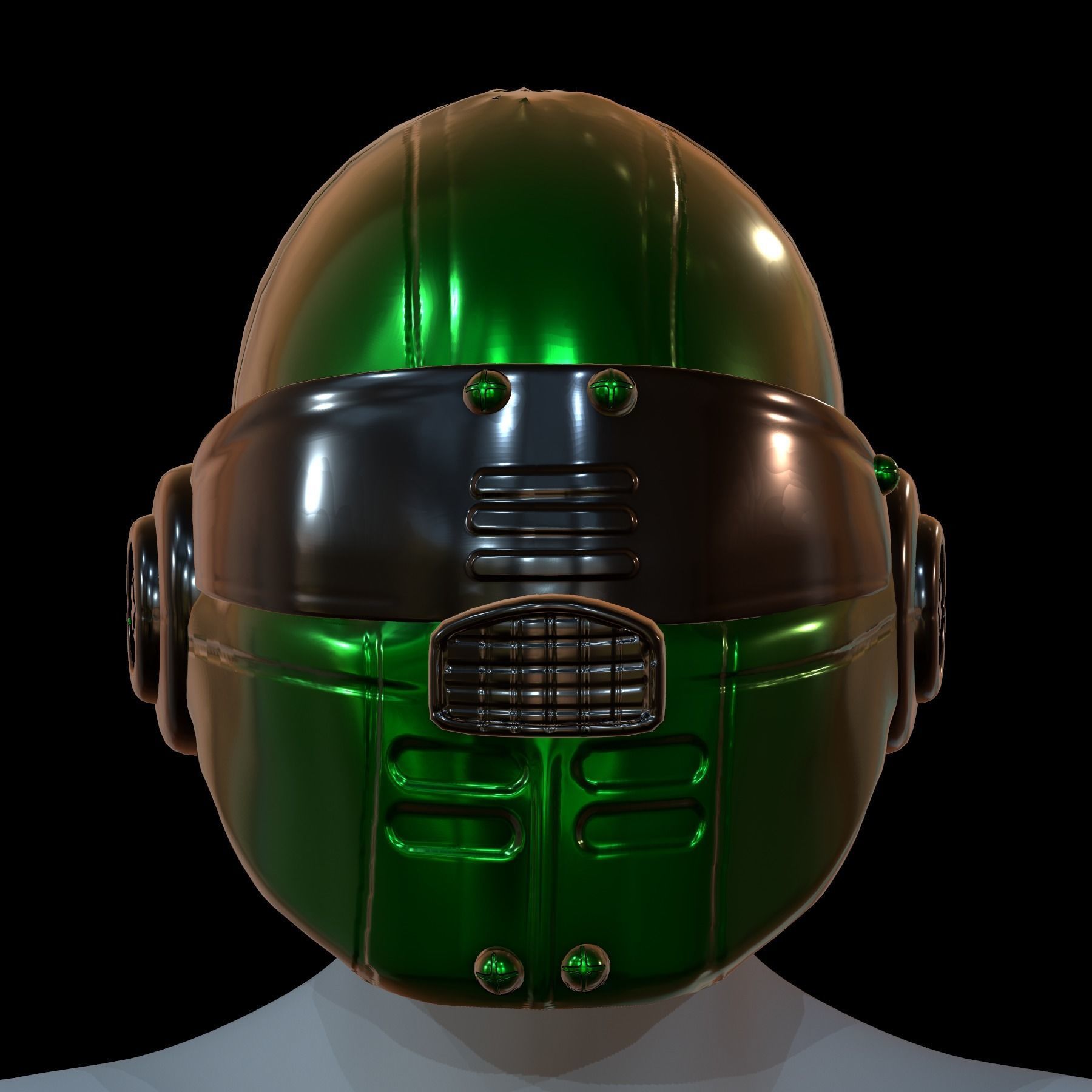 Helmet plastic ball shaped Low-poly 3D model Low-poly 3D model_1