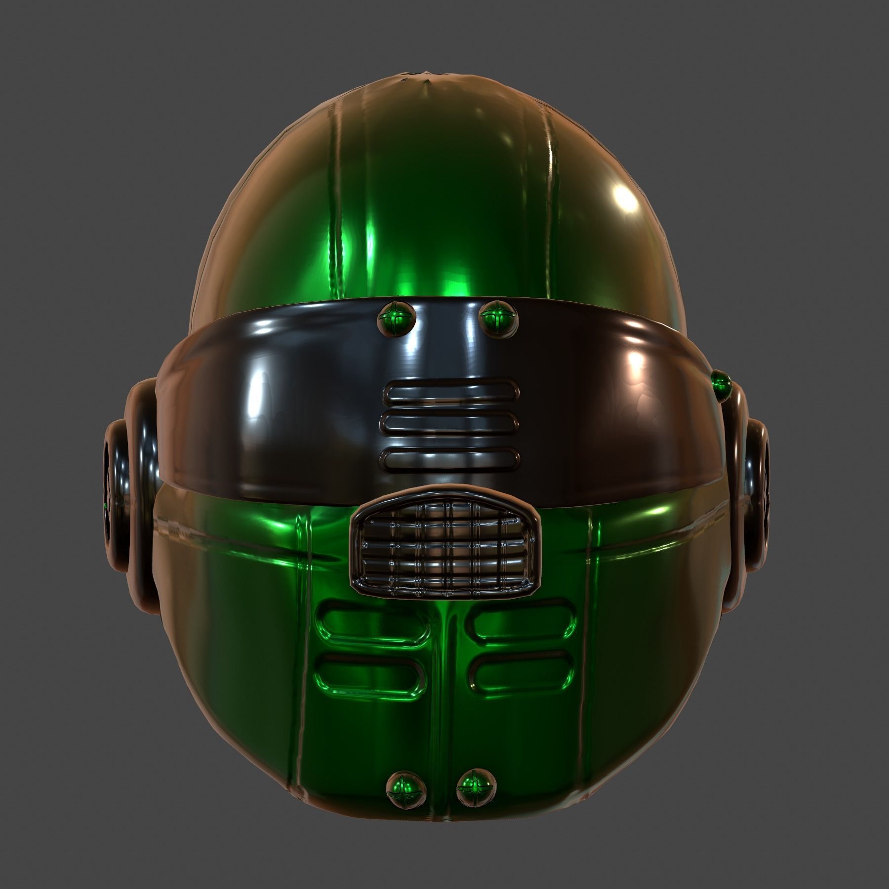 Helmet plastic ball shaped Low-poly 3D model Low-poly 3D model_2