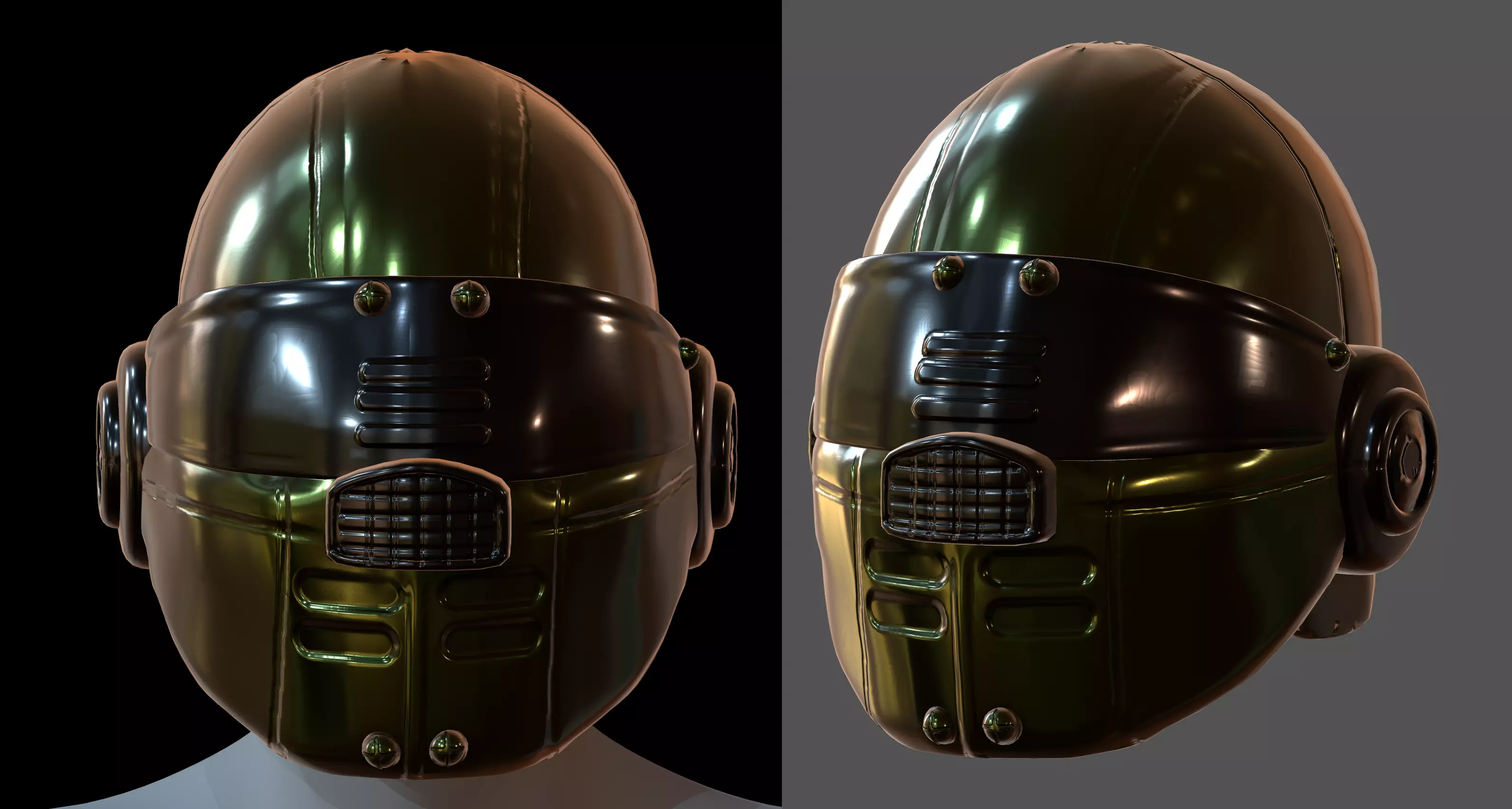 Helmet plastic mask Low-poly 3D model Low-poly 3D model