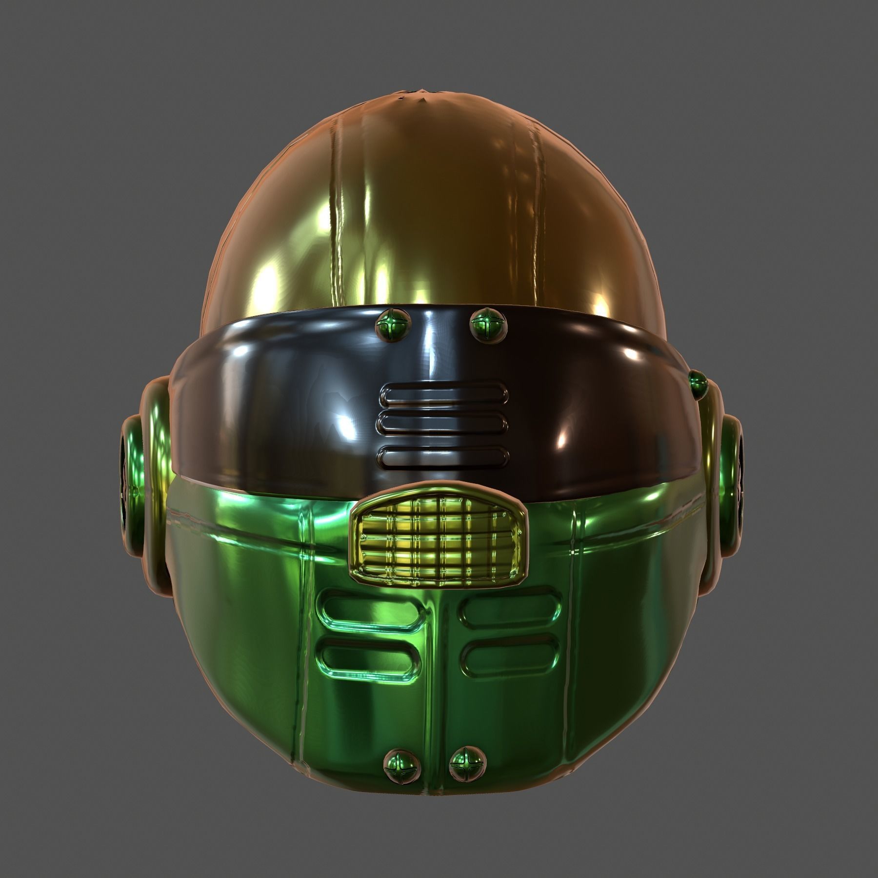Helmet plastic mask Low-poly 3D model Low-poly 3D model_2
