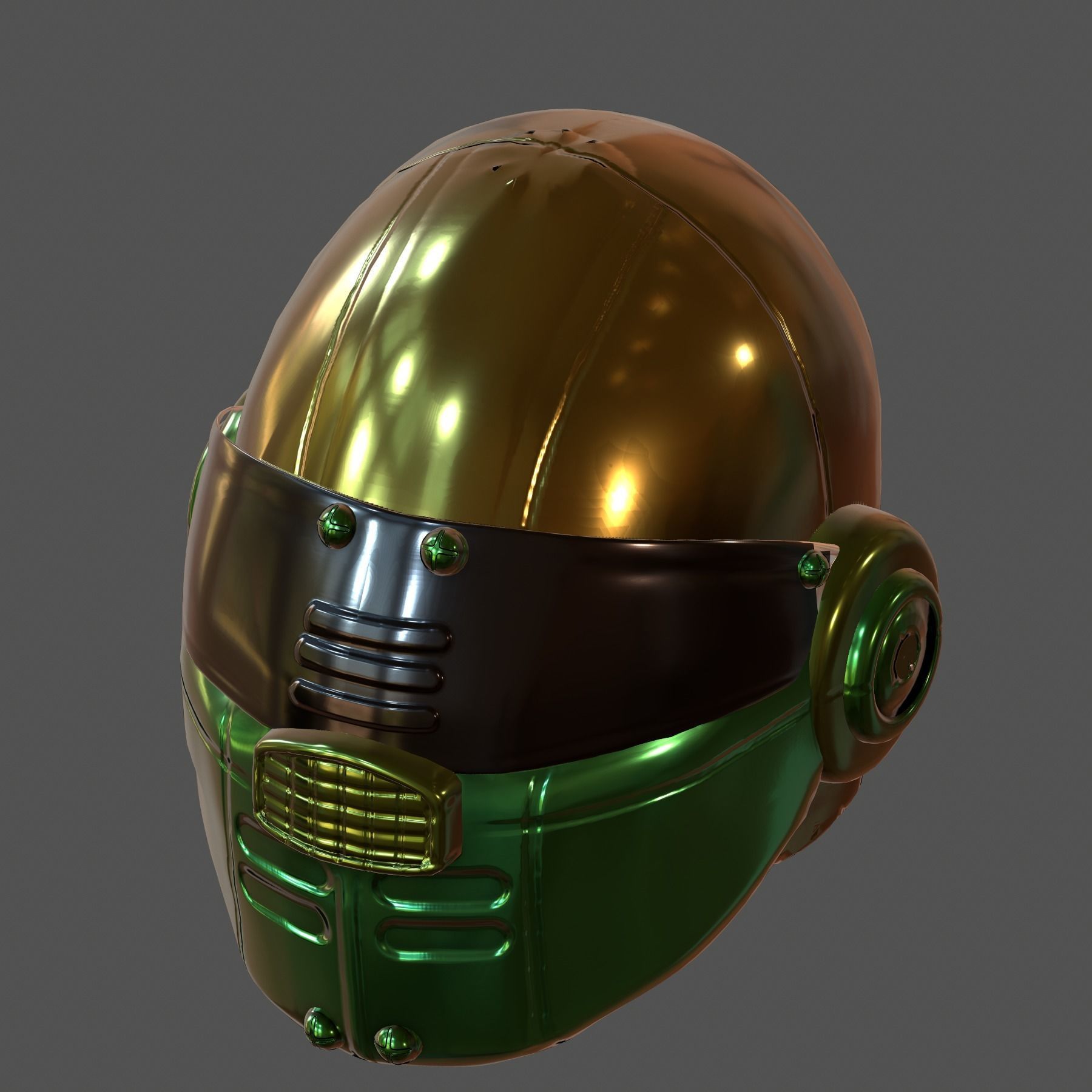 Helmet plastic mask Low-poly 3D model Low-poly 3D model_7