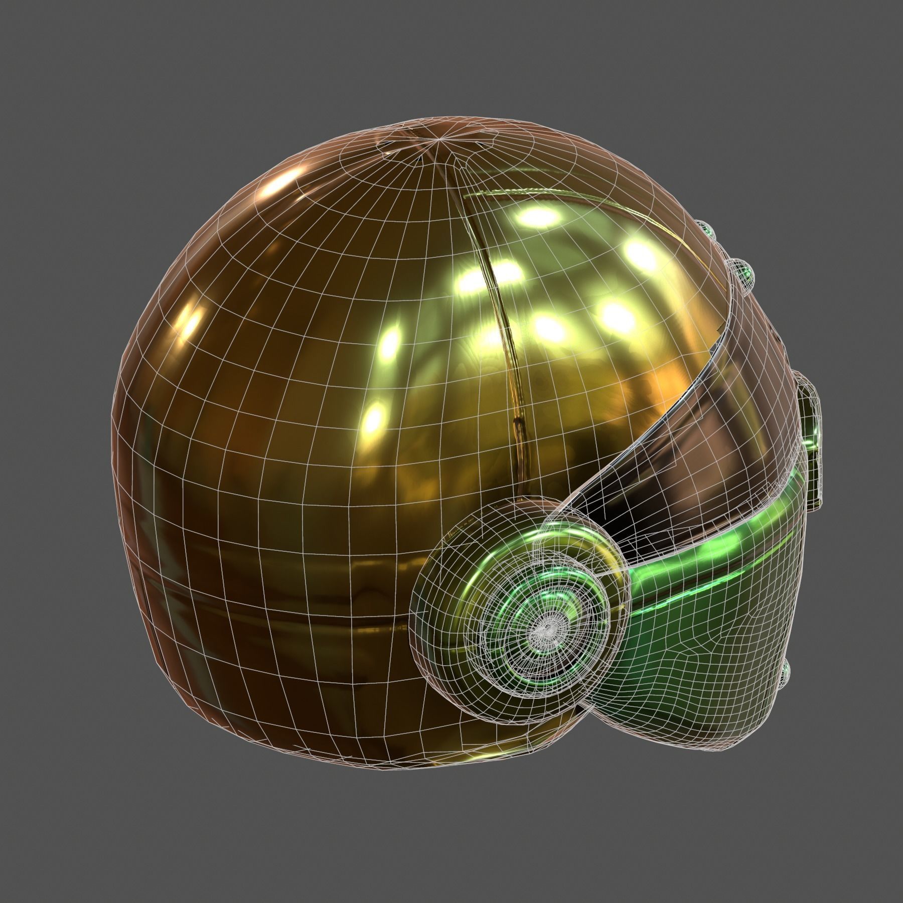 Helmet plastic mask Low-poly 3D model Low-poly 3D model_4