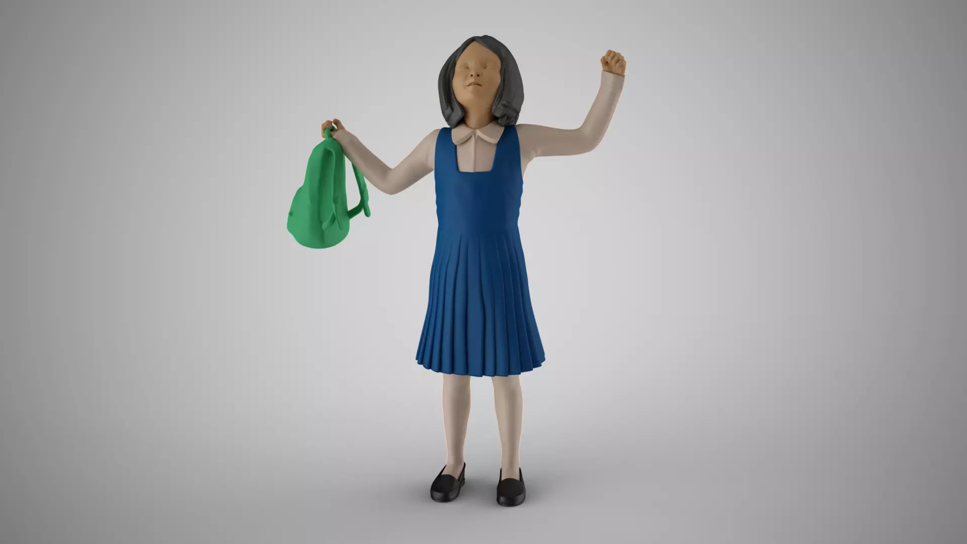 Little School Girl Successful 3D print model