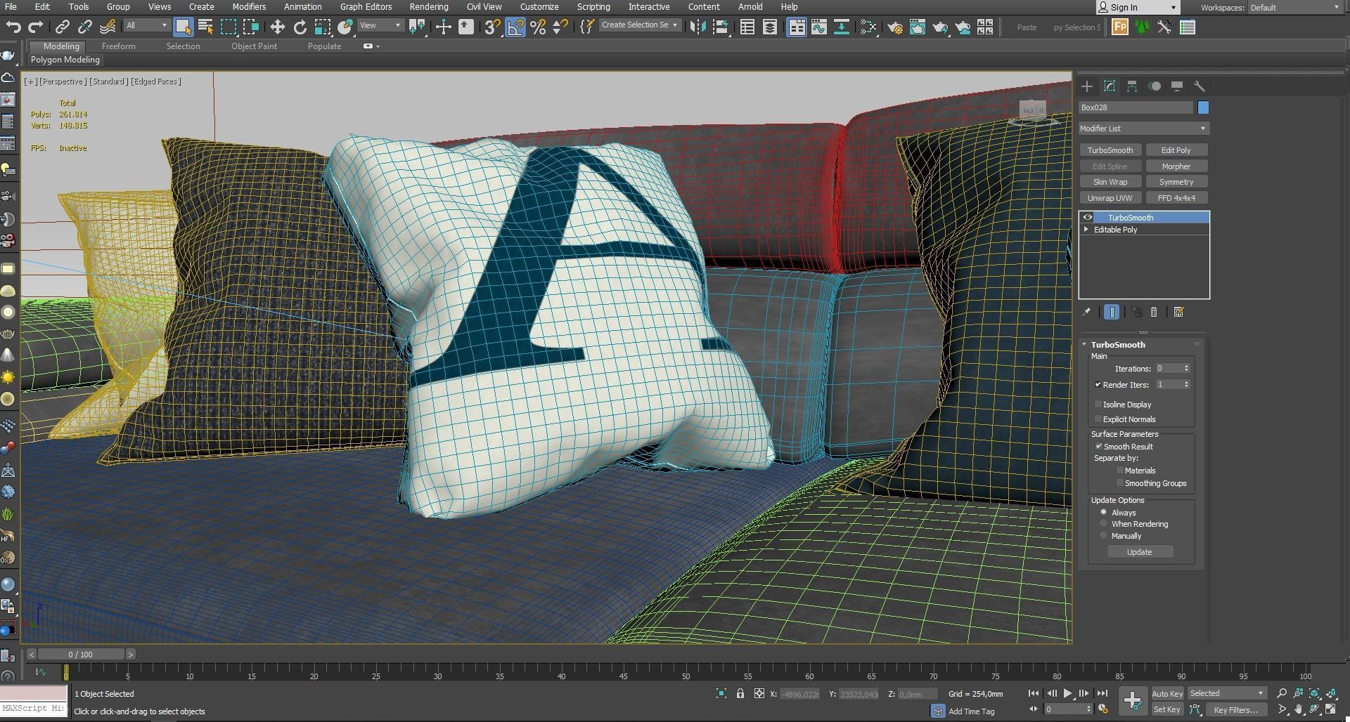 Sofa Ashley Low-poly 3D model_5