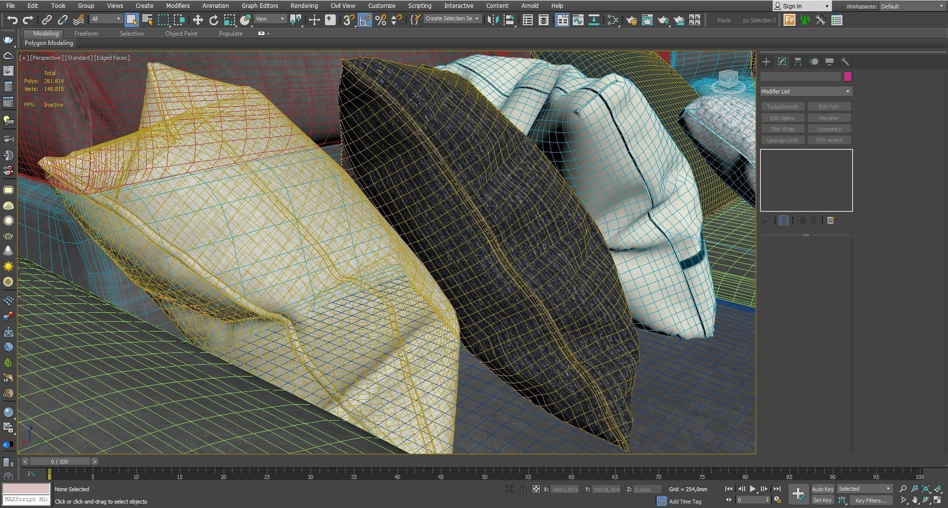 Sofa Ashley Low-poly 3D model_7