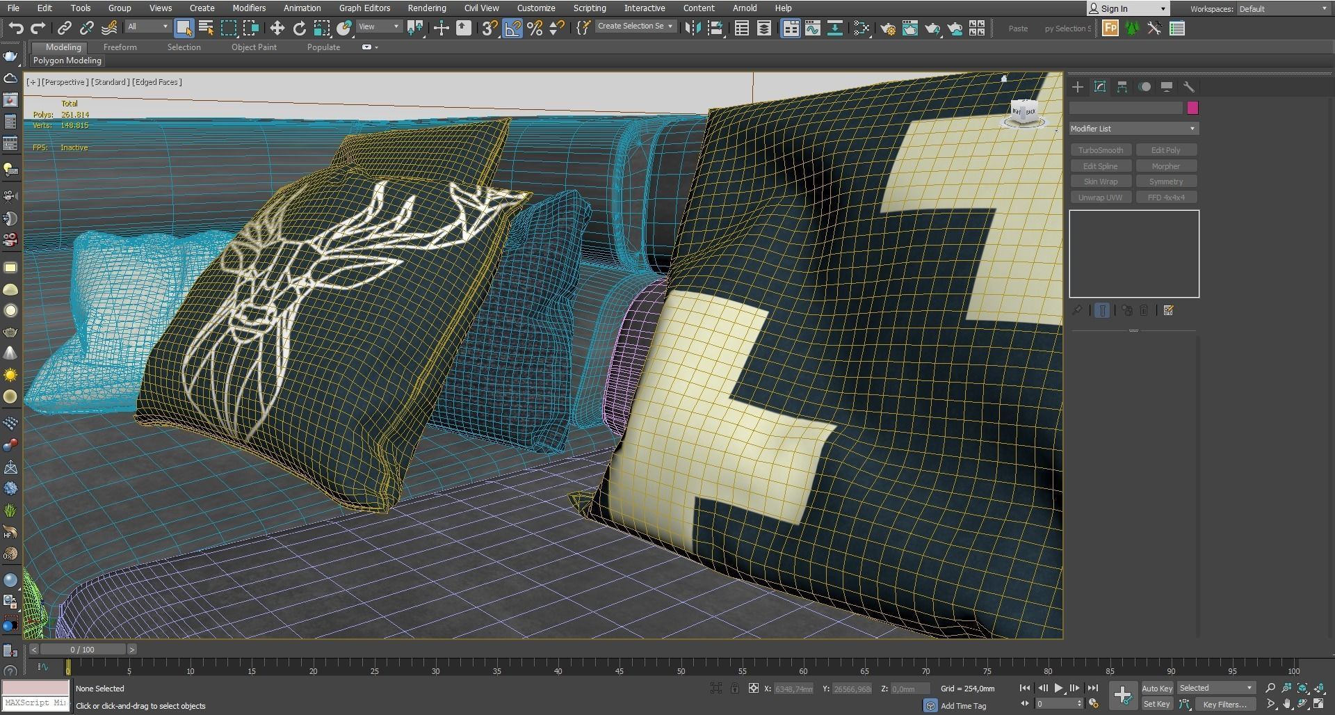 Sofa Ashley Low-poly 3D model_6