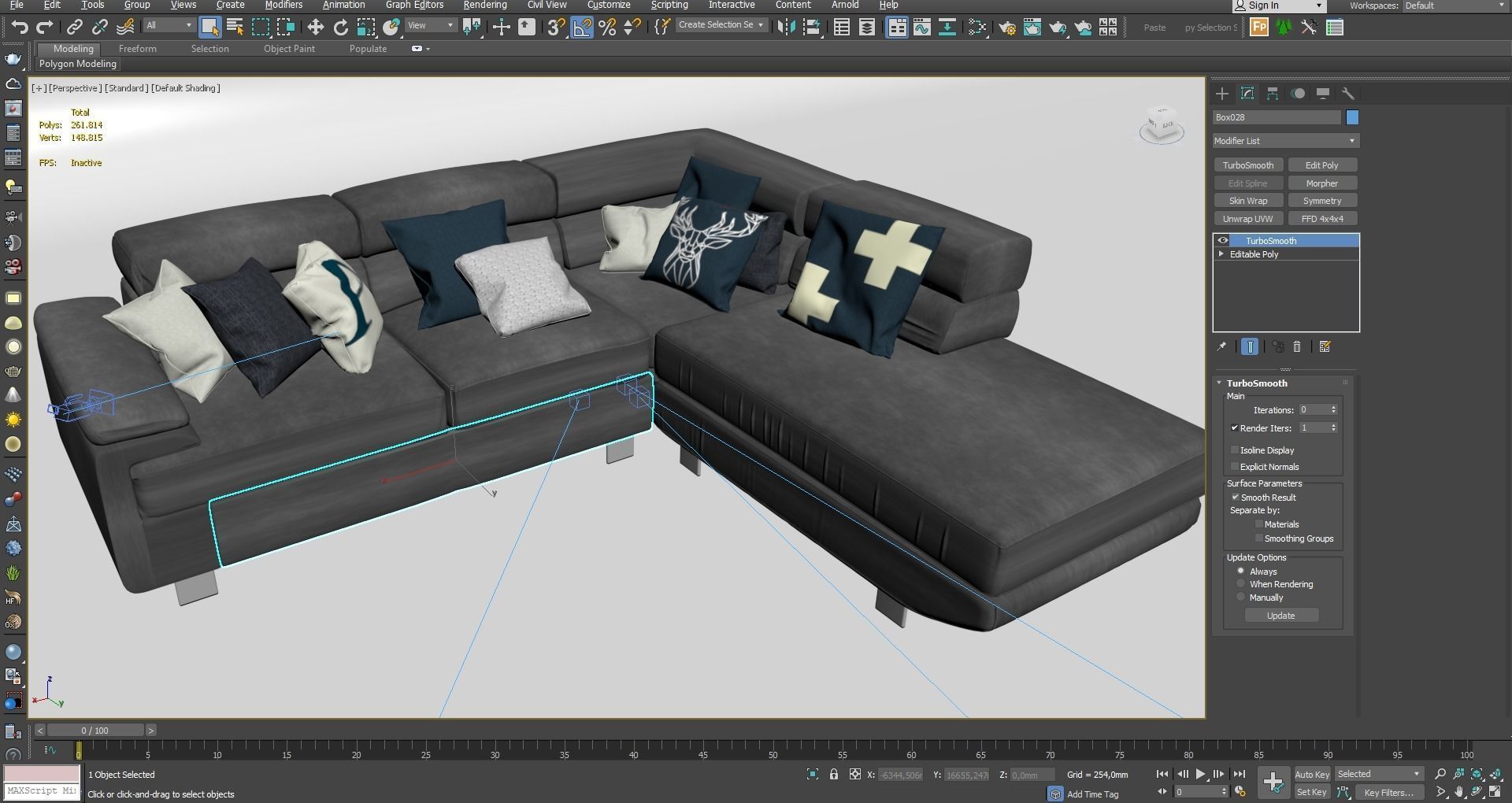 Sofa Ashley Low-poly 3D model_12