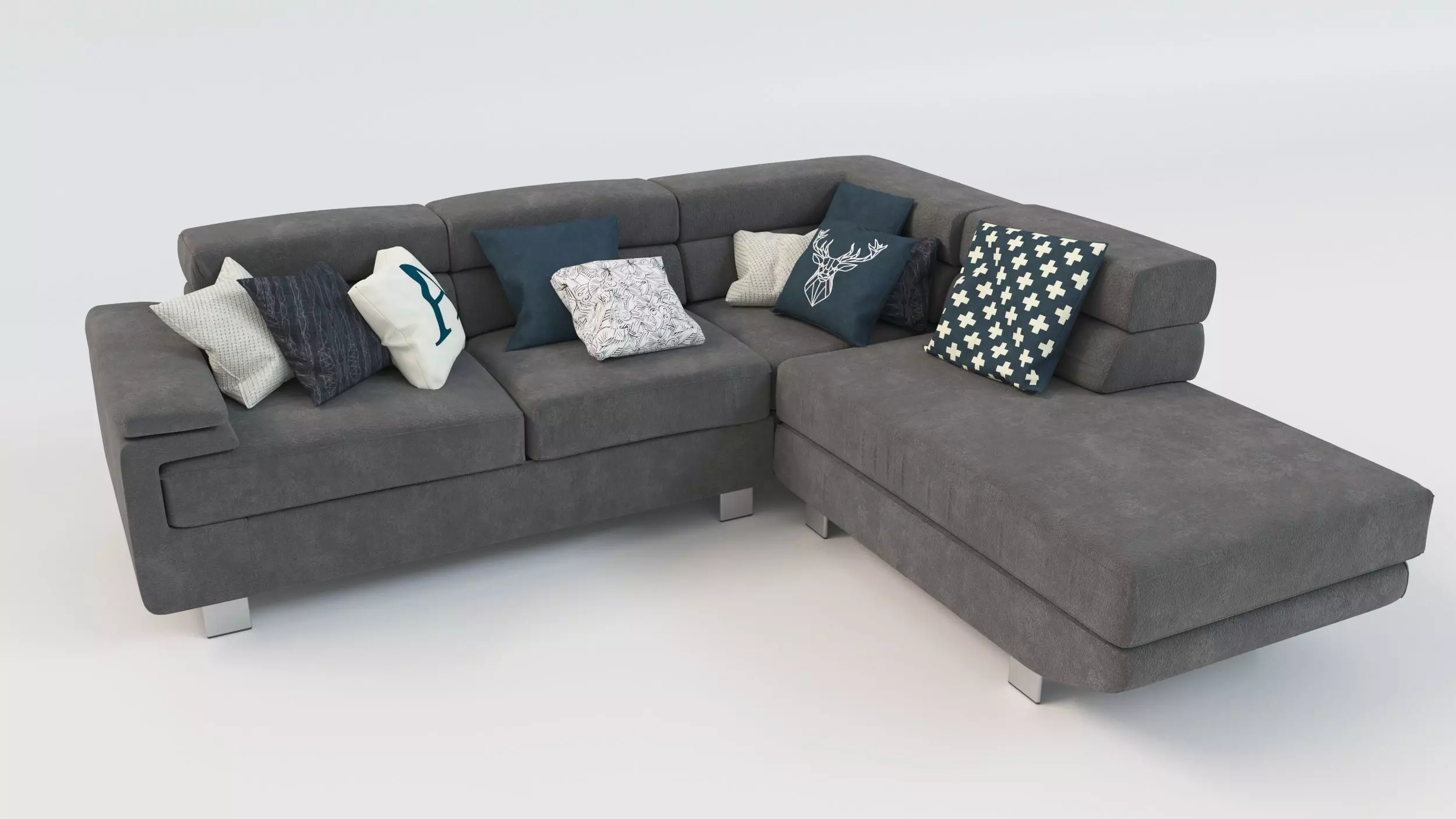 Sofa Ashley Low-poly 3D model_0