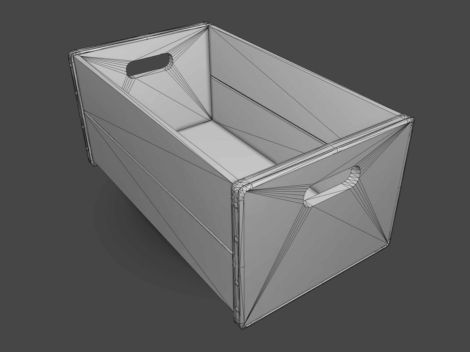 Old Crate  Low-poly 3D model_5