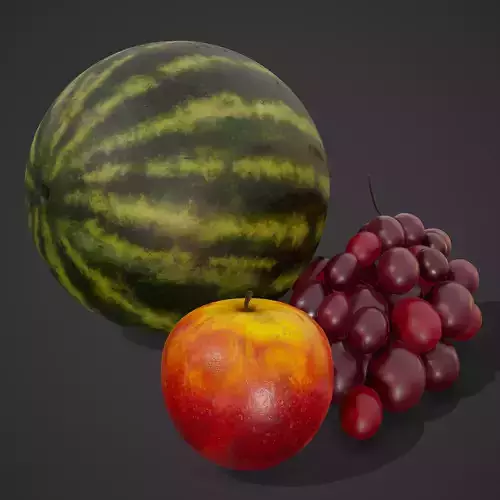 3 Fruit Pack 3D Model Collection