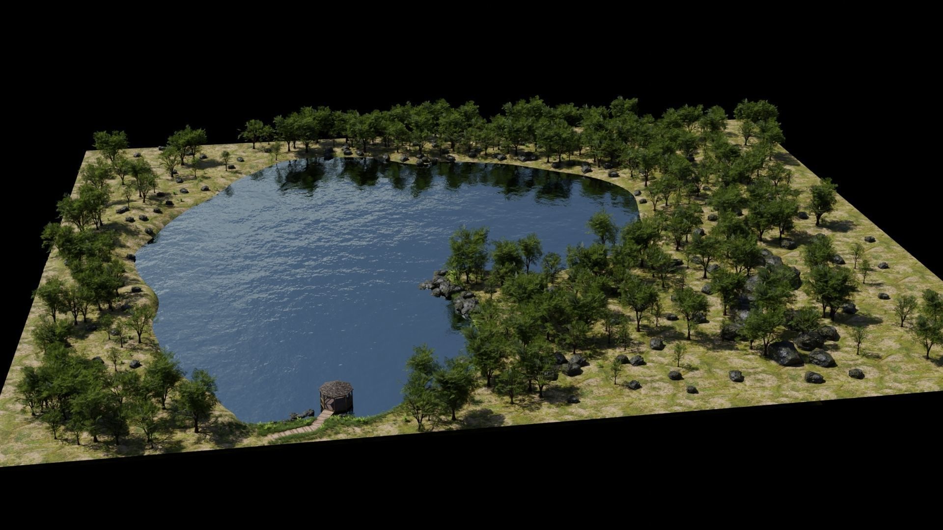 Gazebo Scene 3D model_4