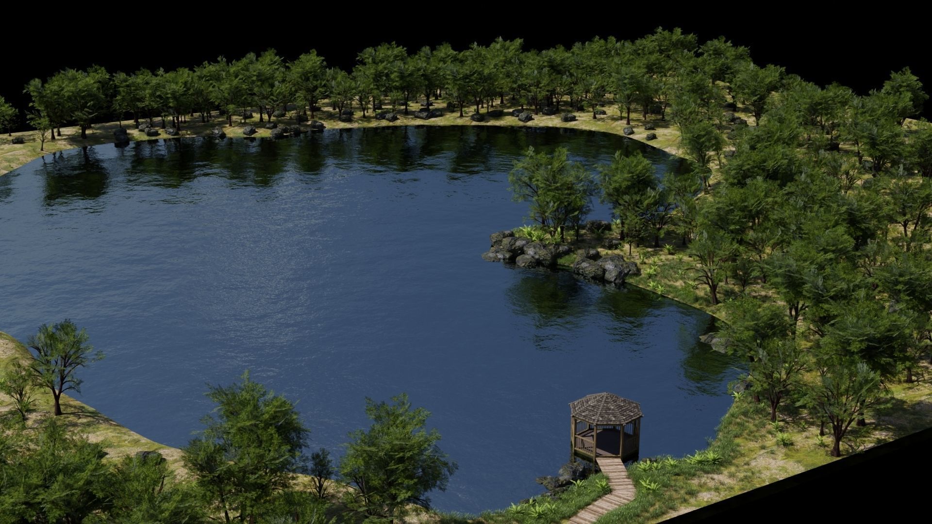 Gazebo Scene 3D model_3