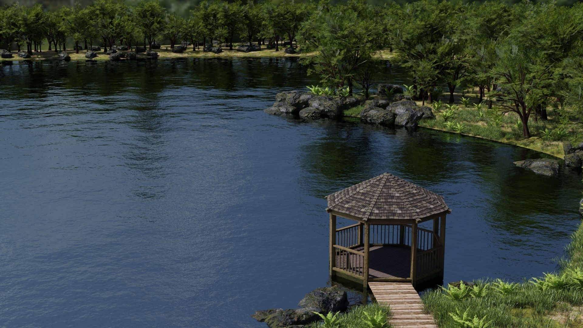 Gazebo Scene 3D model_1