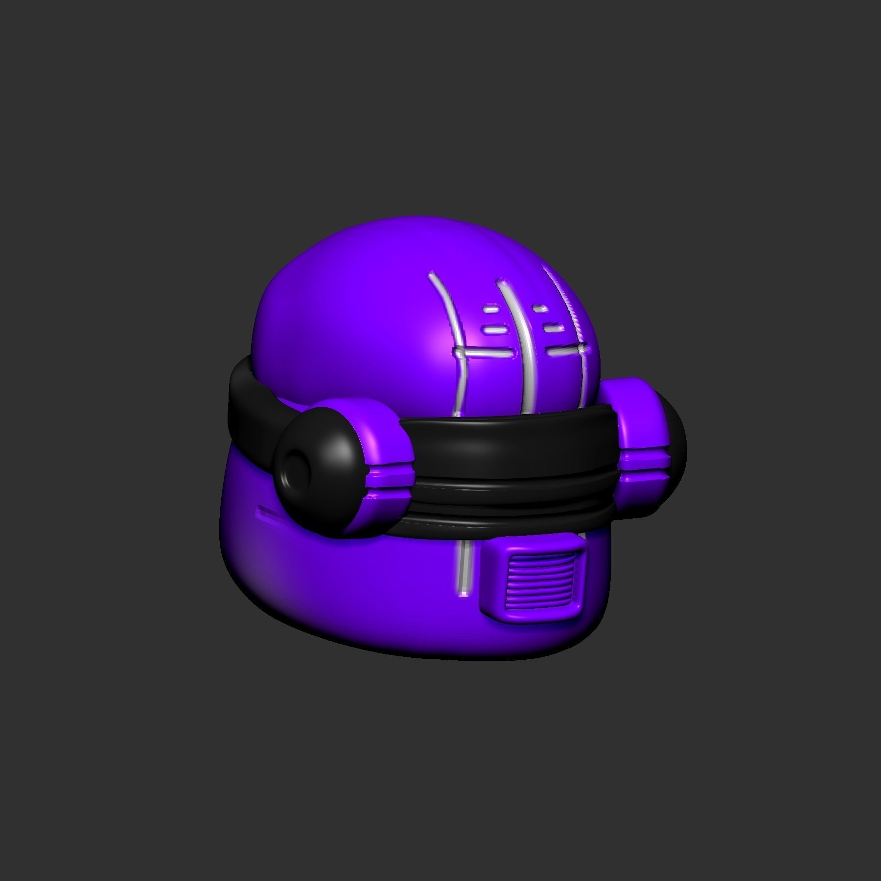 helmet high poly sculpt 3d printable ver 7 3D model 3D model_3