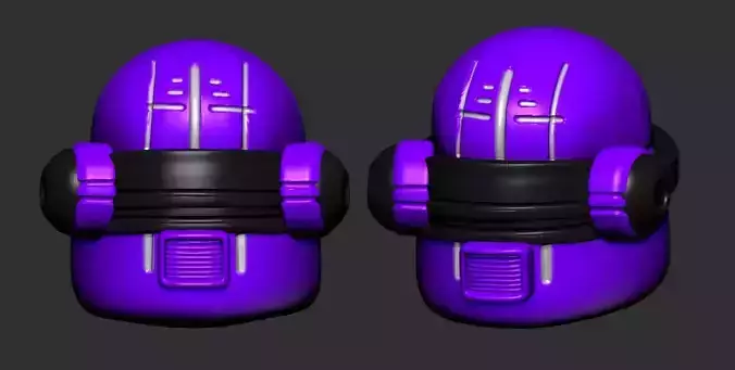 helmet high poly sculpt 3d printable ver 7 3D model