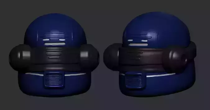 helmet high poly sculpt 3d printable ver 7 3D model