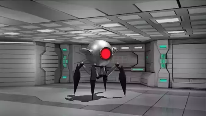 Enemy Robot Low-poly 3D model