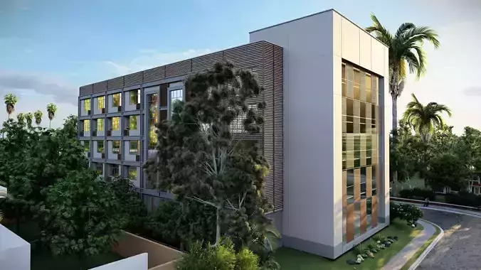 Residental Building 02 3D model