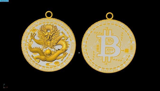 Bitcoin Dragon 3D print model