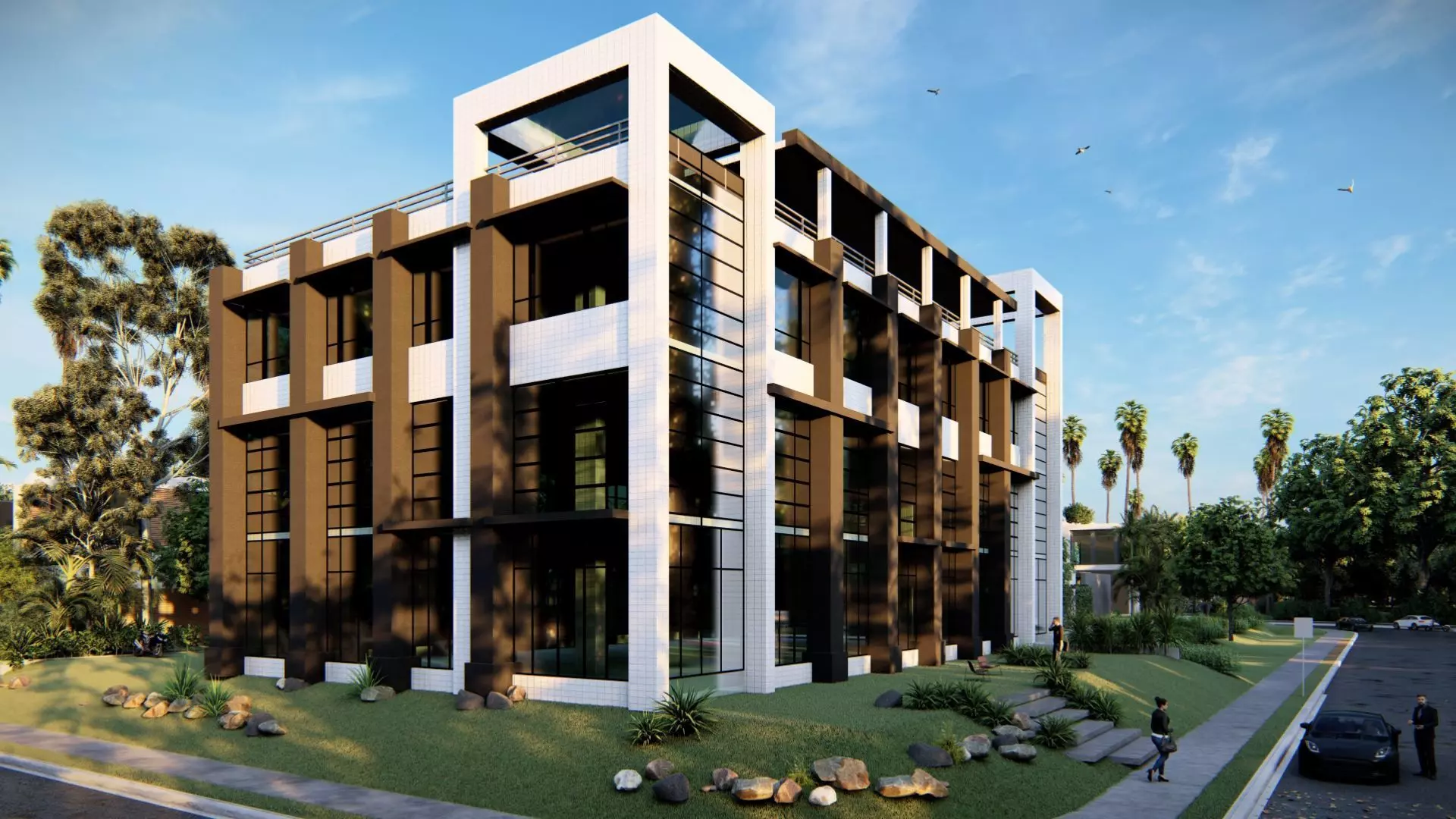 Public Building 03 Low-poly 3D model_0