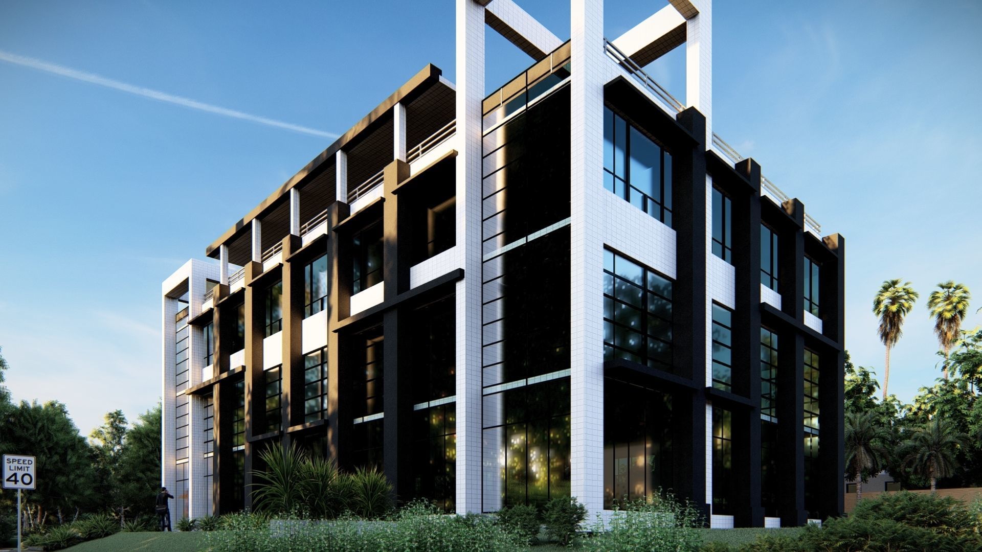 Public Building 03 Low-poly 3D model_3