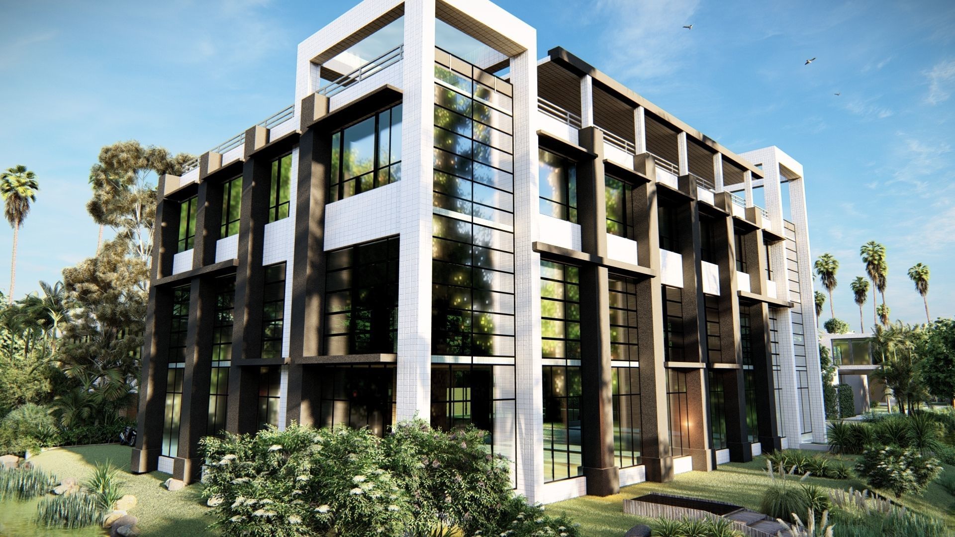 Public Building 03 Low-poly 3D model_4