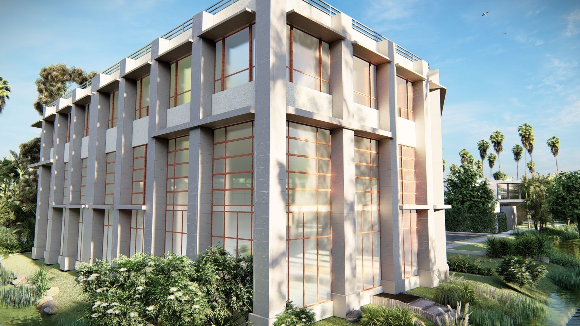 Public Building 04 Low-poly 3D model_4