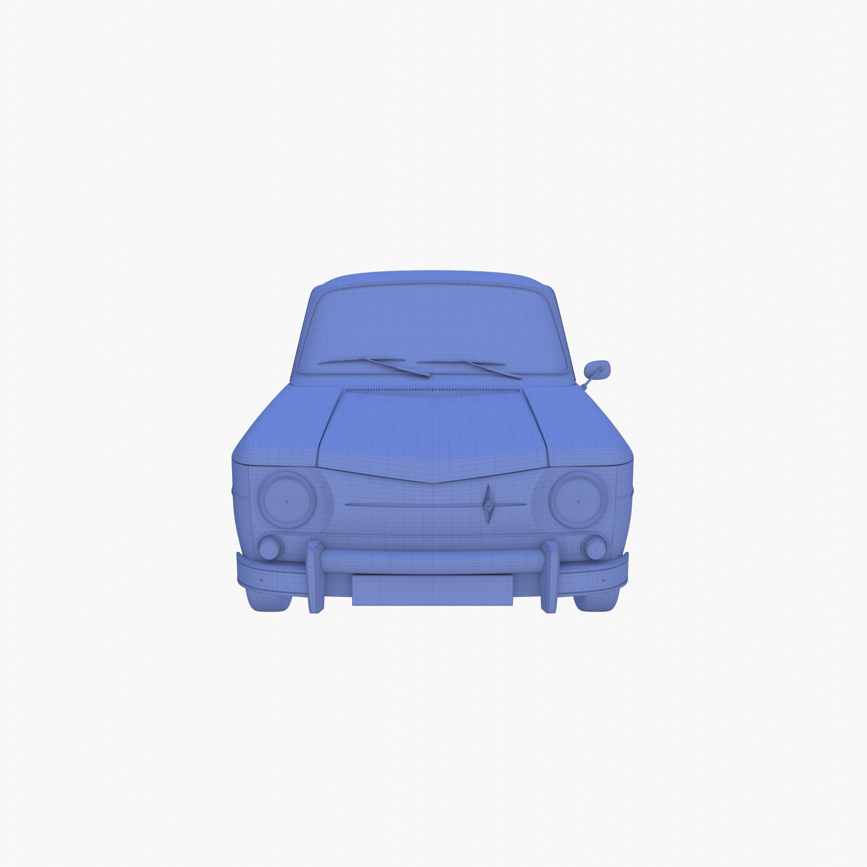 Renault 8 Yellow 3D model_16