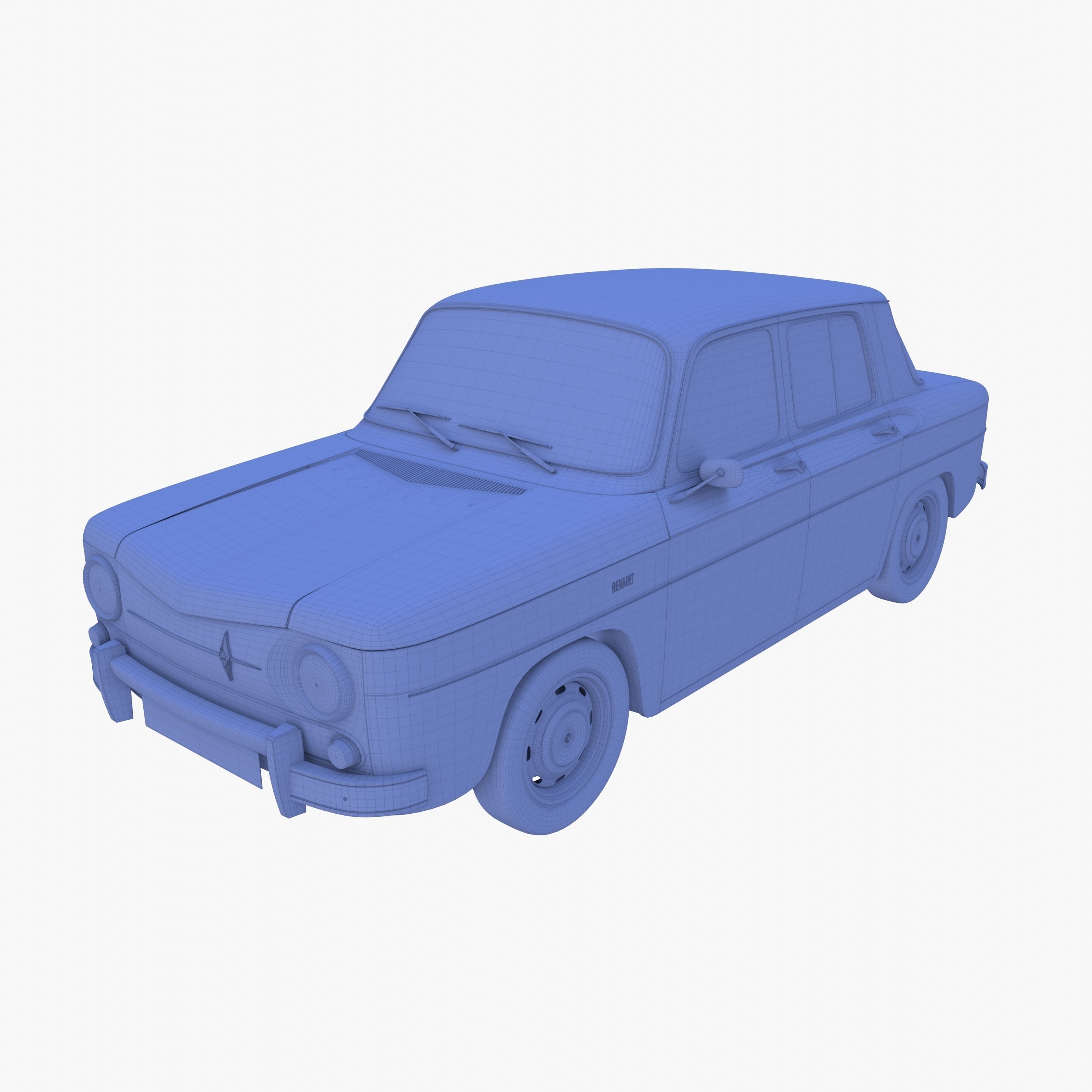 Renault 8 Yellow 3D model_20