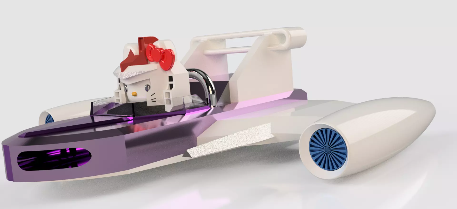 HELLO KITTY SKY GLIDER 3D print model_0