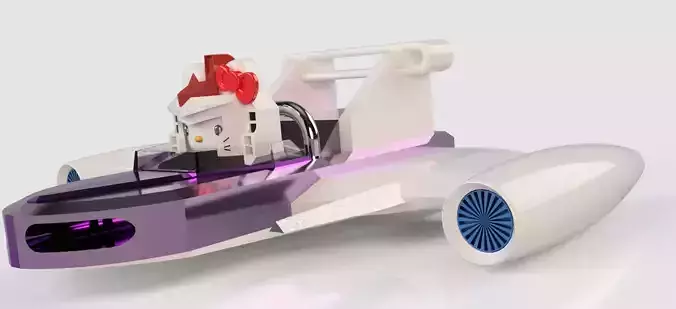 HELLO KITTY SKY GLIDER 3D print model
