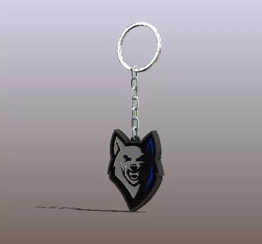 Cool Fox Keychain 3D print model