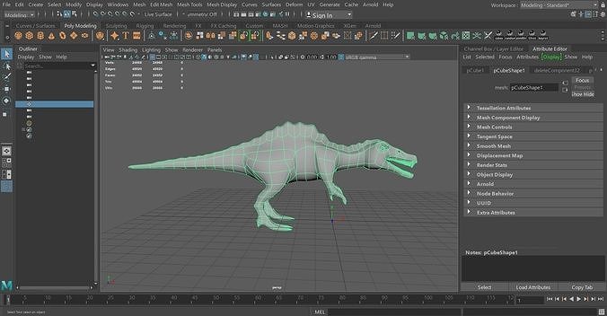 Dinosaur Low-poly 3D model